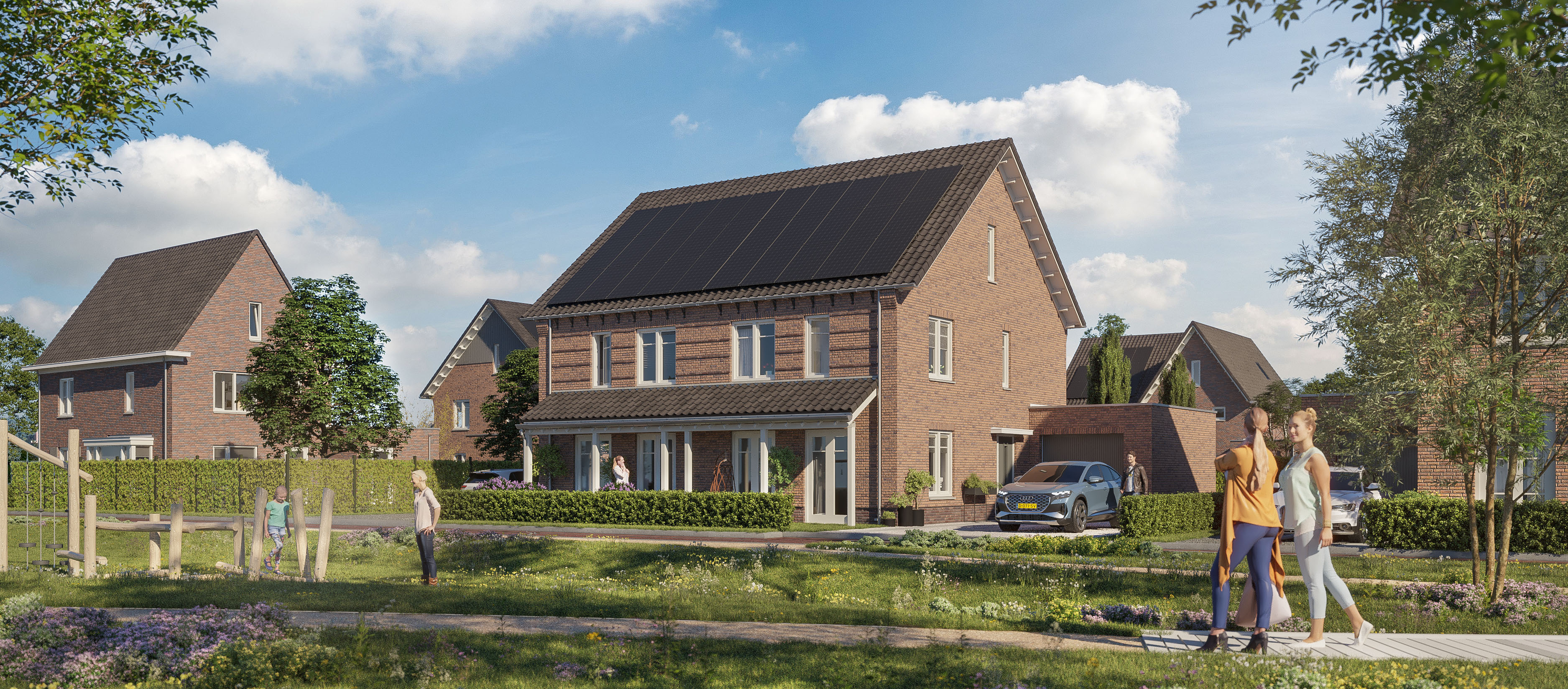 Nieuwbouw Elst De Pas Fase 5 Exterieur 2 Concept Twee Onder Een Kap Woningen 2048 X 900